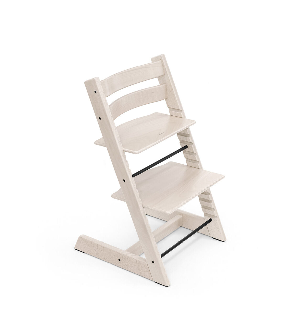 Stokke Tripp Trapp High Chair & Cushion With Tray - Whitewash Nordic Grey on Luna Baby Store Miami