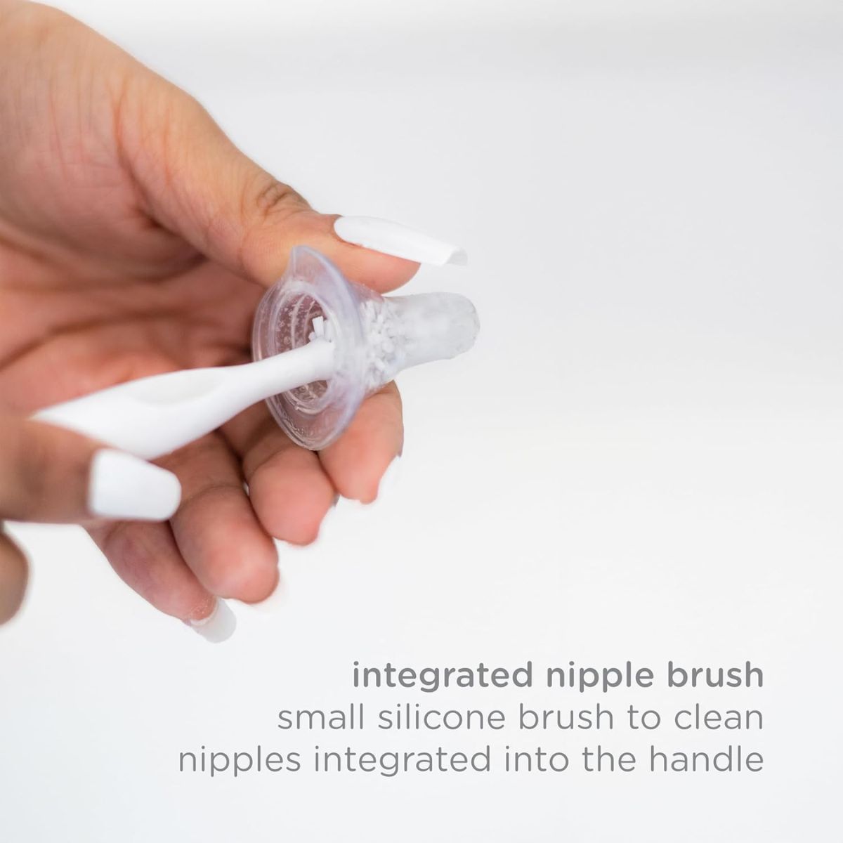Ubbi Deluxe Baby Bottle Brush - Grey