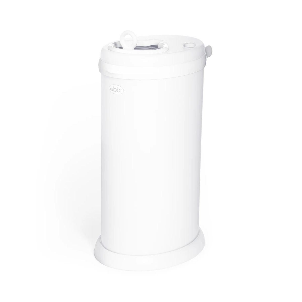 Lixeira Para Fraldas Ubbi em Aço Inoxidável White on Luna Baby Store Miami