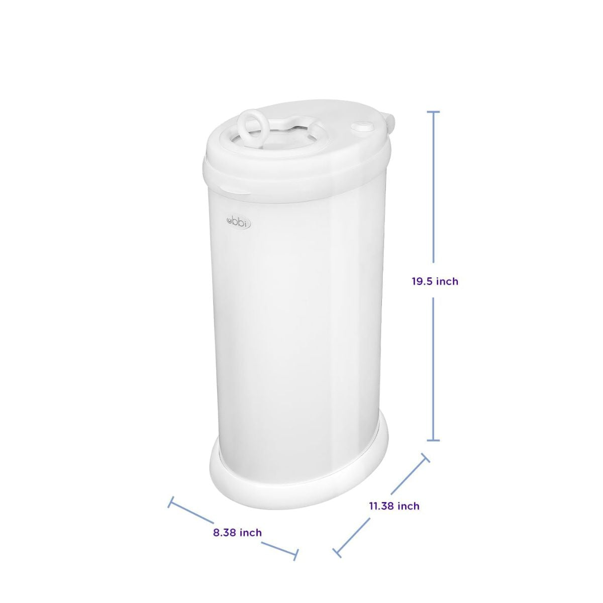 Lixeira Para Fraldas Ubbi em Aço Inoxidável White