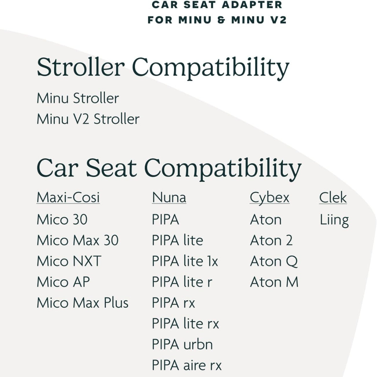 Uppababy Minu/Minu V2 Adapter Maxi-Cosi Nuna Cybex Besafe on Luna Baby Store Miami