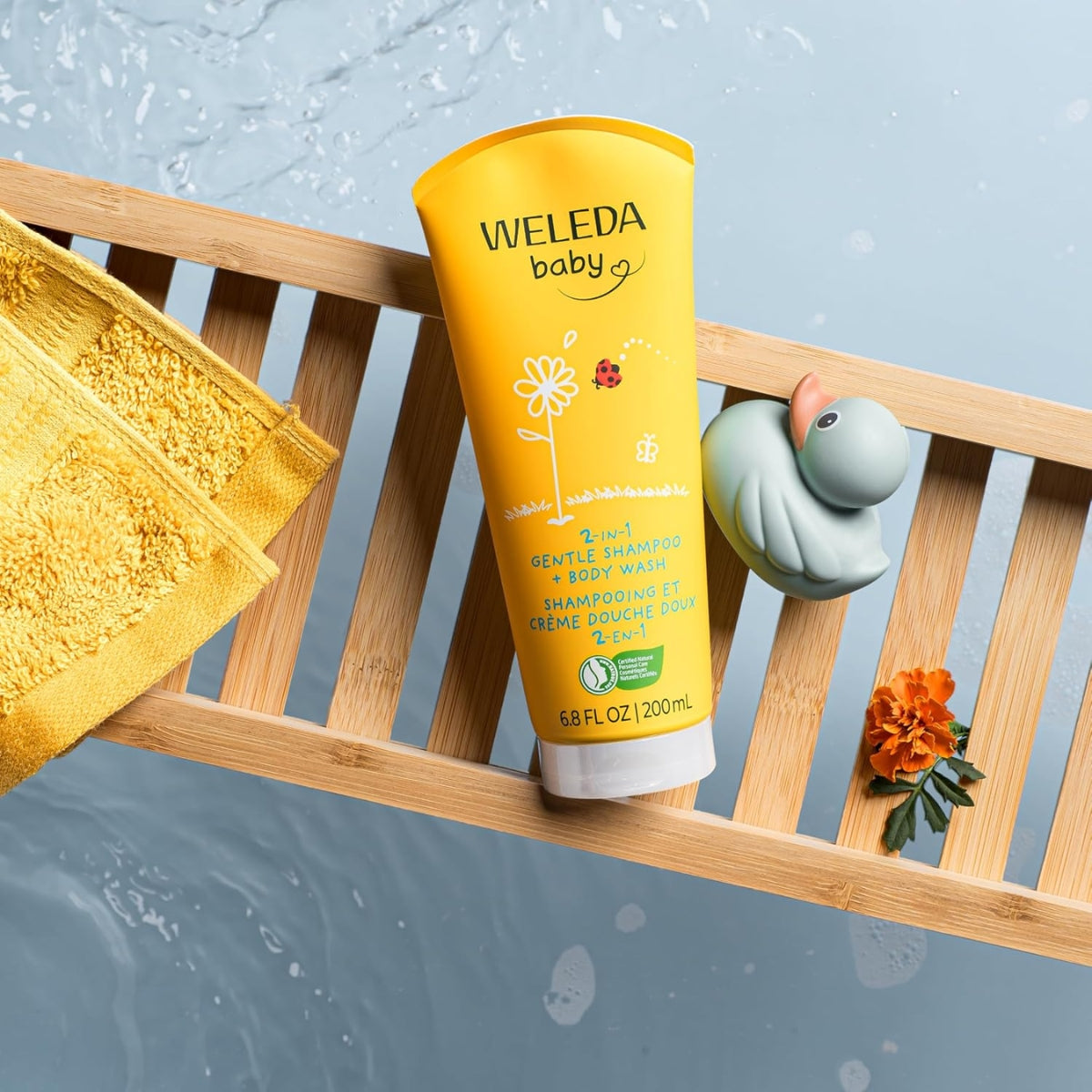 Weleda 2in1 Gentle Shampoo + Body Wash, Calendula 6.8 fl oz