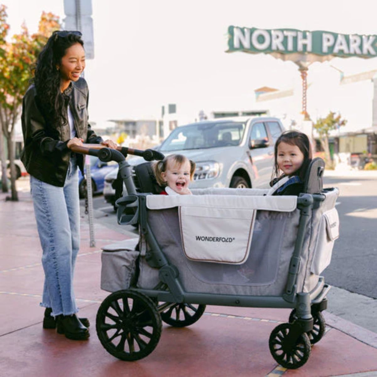 Carrinho de bebê WonderFold L2 Double (2 lugares) - Preto