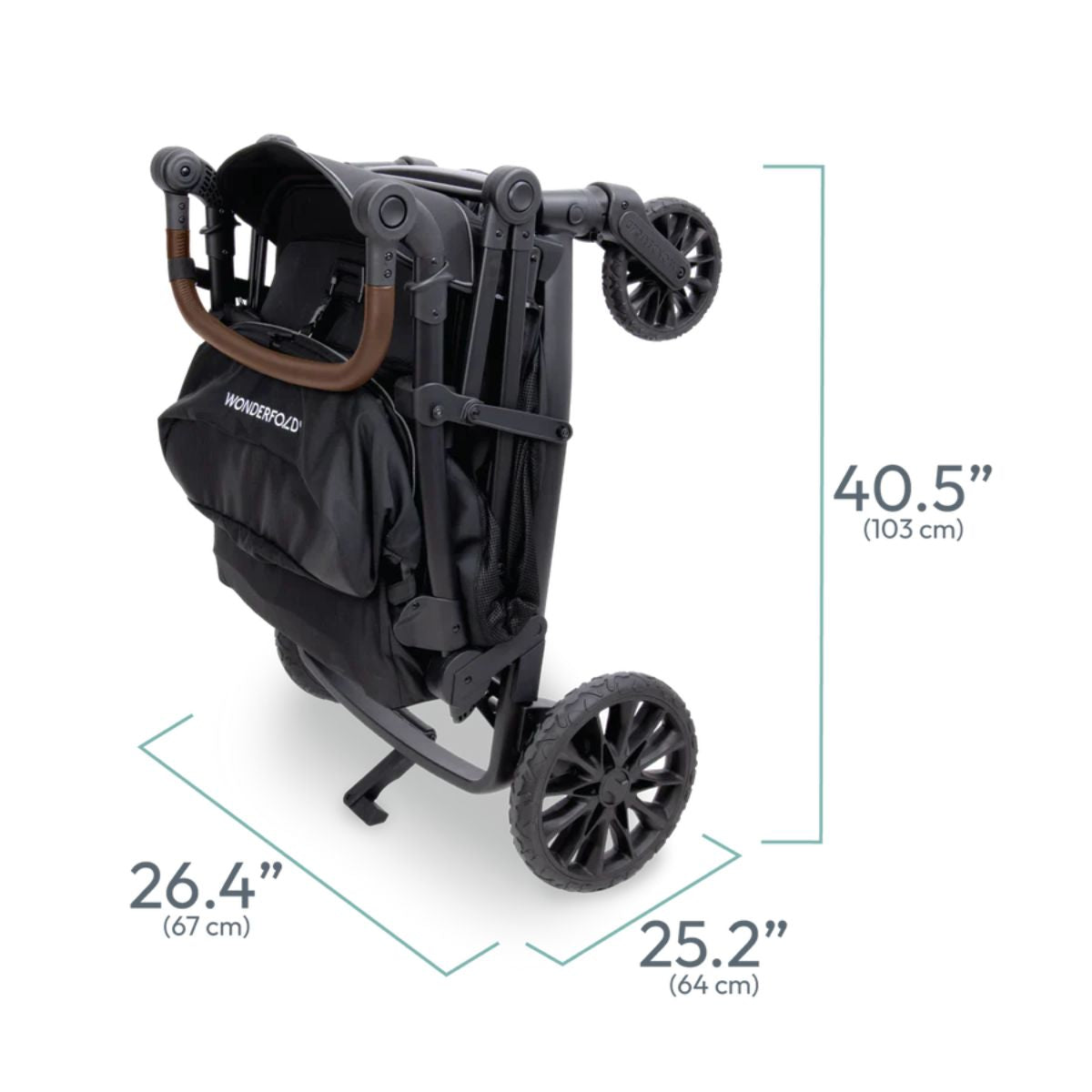 Carrinho de bebê WonderFold L2 Double (2 lugares) - Preto