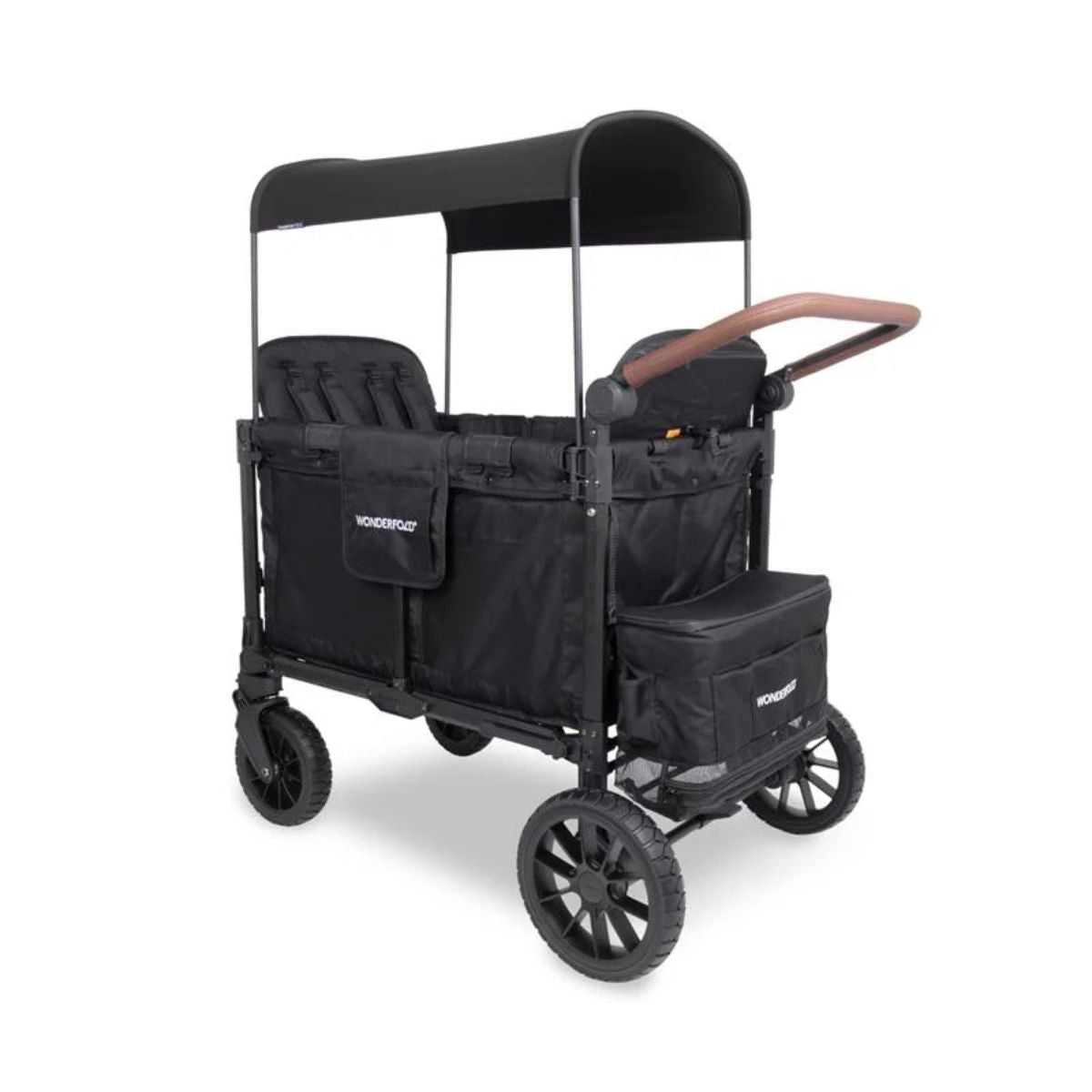 Carrinho de bebê WonderFold W4 Luxe Pro (4 lugares) - Jet Black