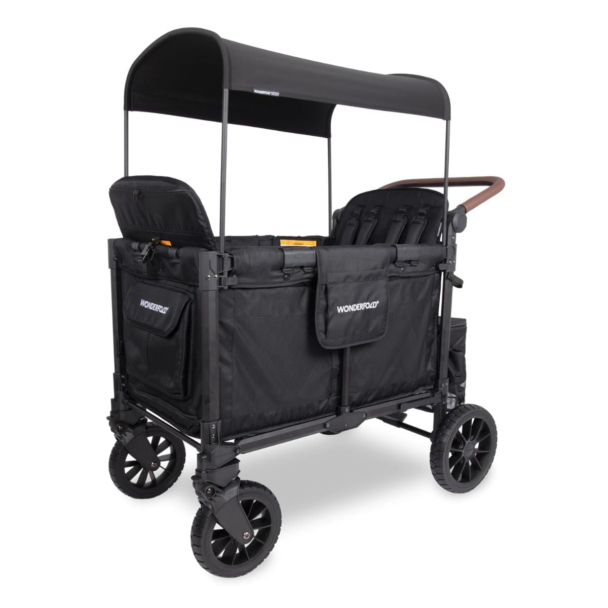 Carrinho de bebê WonderFold W4 Luxe Pro (4 lugares) - Jet Black