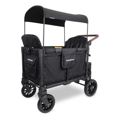 Carrinho de bebê WonderFold W4 Luxe Pro (4 lugares) - Jet Black