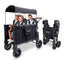 Carrinho de bebê WonderFold W4 Luxe Pro (4 lugares) - Jet Black