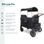 Carrinho de bebê WonderFold W4 Luxe Pro (4 lugares) - Jet Black