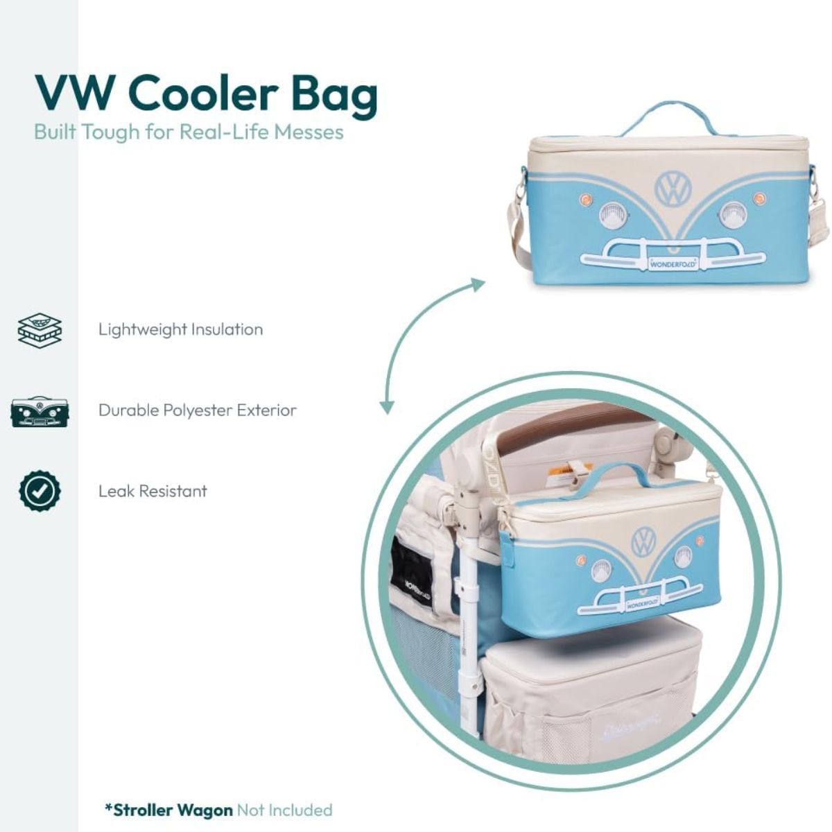 Bolsa térmica Wonderfold VW, Azul Bondi on Luna Baby Store Miami
