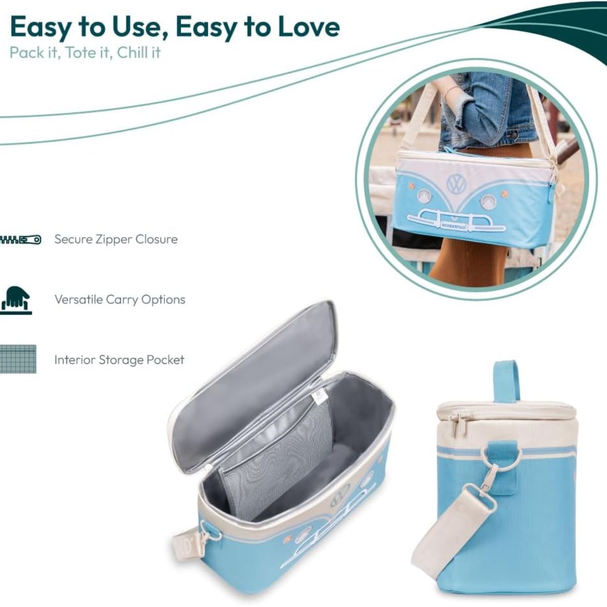 Bolsa térmica Wonderfold VW, Azul Bondi