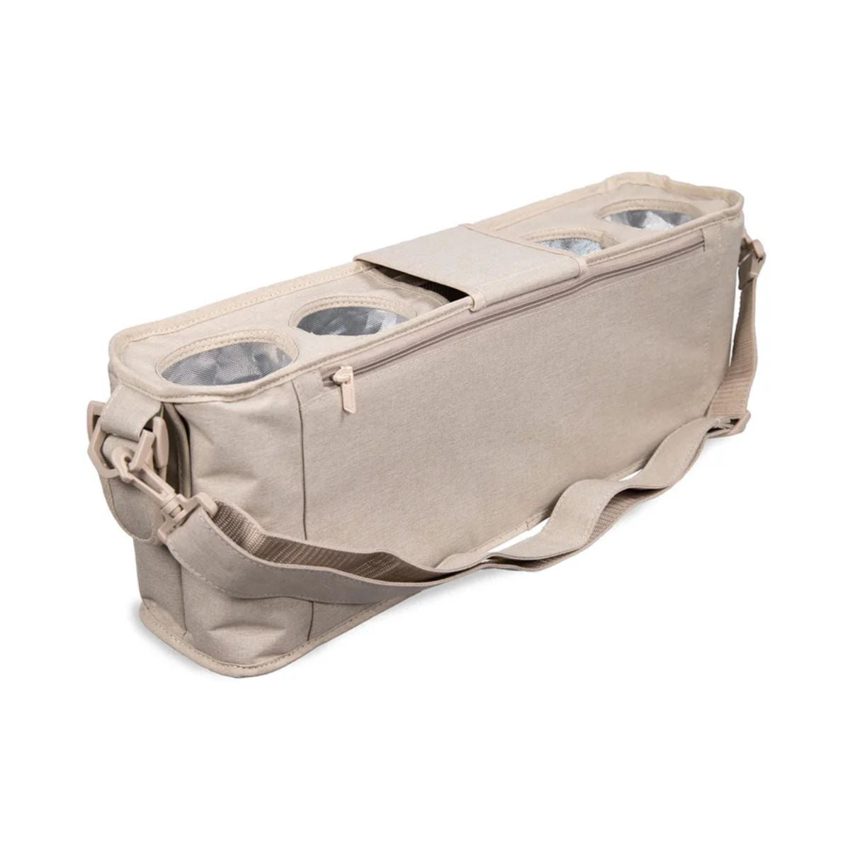 Console grande para pais Wonderfold com porta-copos isolados - Beige on Luna Baby Store Miami