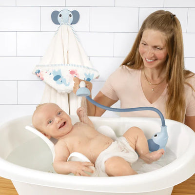 Yookidoo Bath Set Elephant Baby Shower 0-24M - Cloudy Blue