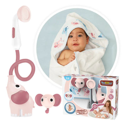 Yookidoo Bath Set Elephant Baby Shower 0-24M - Pink