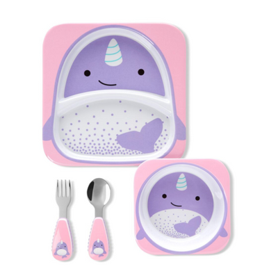 Skip Hop Zoo Mealtime Gift Set Narwhal - Luna Baby Store Miami