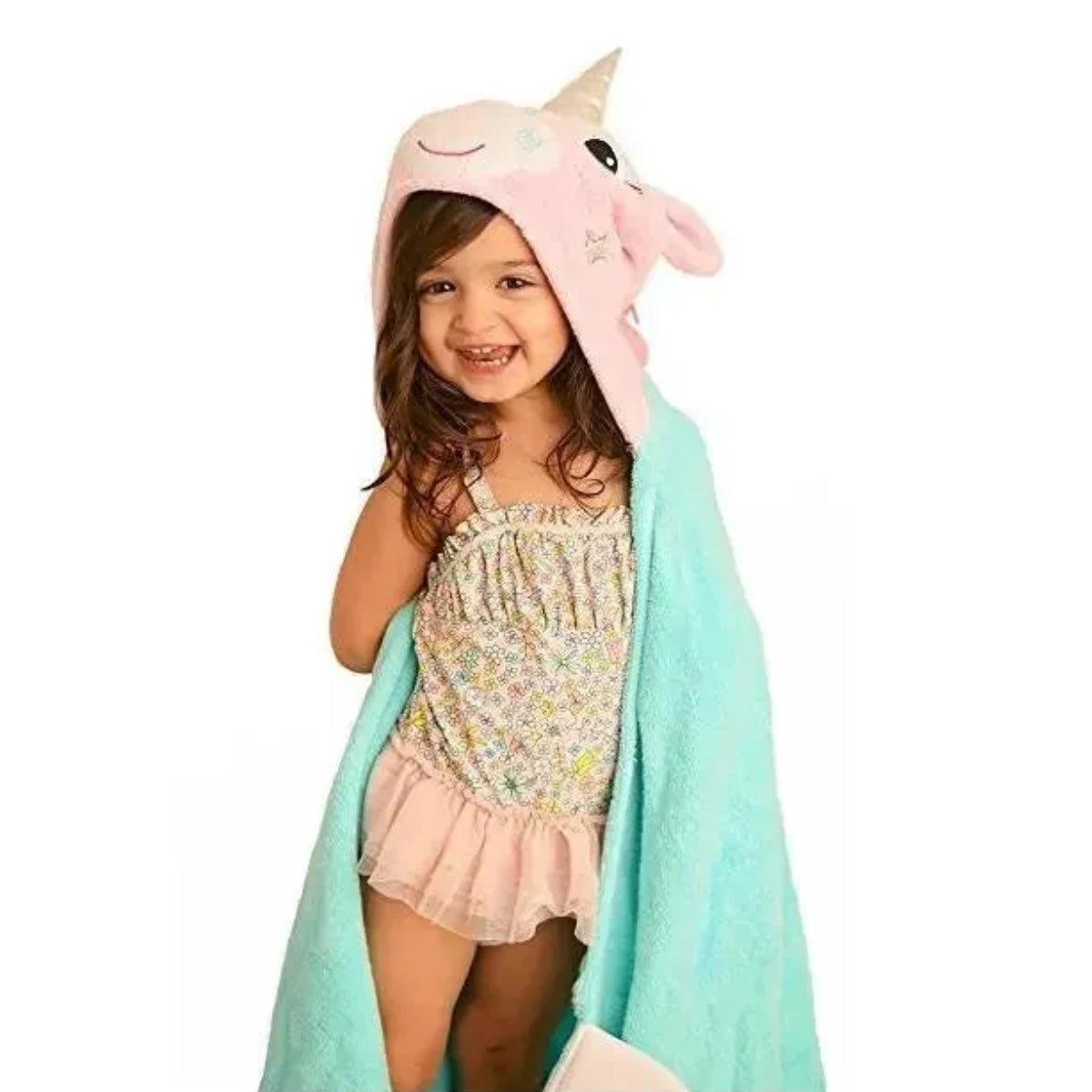 Zoocchini Kids Plush Terry Hooded Bath Towel - Allie the Alicorn