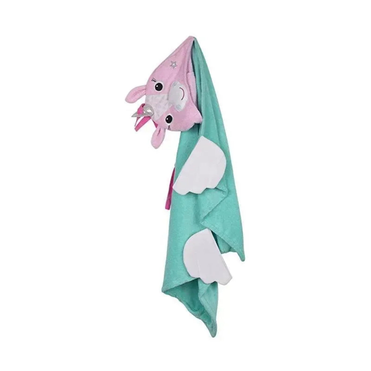 Zoocchini Kids Plush Terry Hooded Bath Towel - Allie the Alicorn on Luna Baby Store Miami