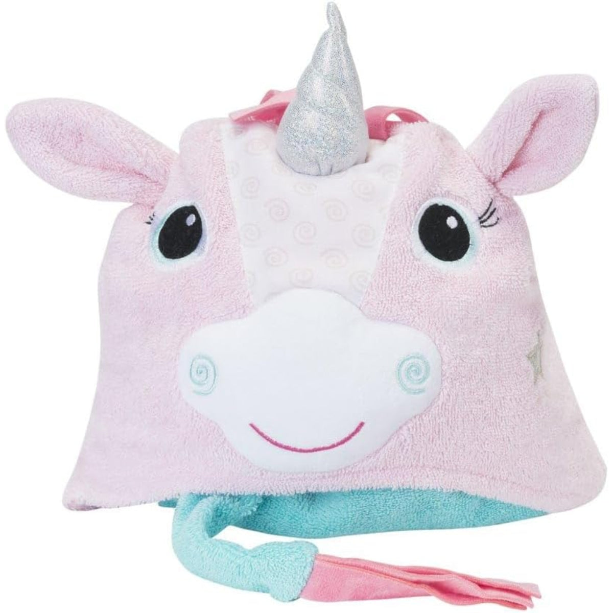 Zoocchini Kids Plush Terry Hooded Bath Towel - Allie the Alicorn on Luna Baby Store Miami
