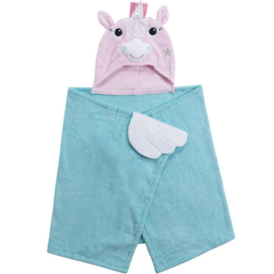 Zoocchini Kids Plush Terry Hooded Bath Towel - Allie the Alicorn