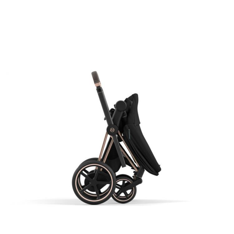 Cybex E-Priam 2 Stroller - Rose Gold/Brown Frame and Sepia Black Seat