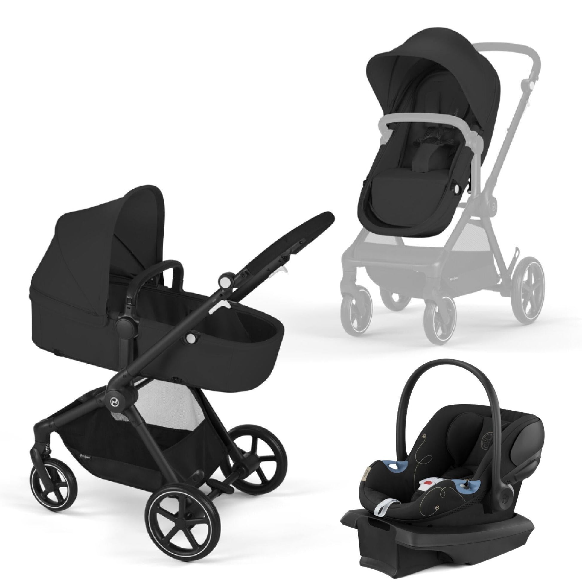 Cybex EOS Travel System Moon Black / Black - Luna Baby Store Miami