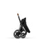 Cybex E-Priam 2 Stroller - Chrome/Brown Frame and Deep Black Seat Pack