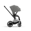 Cybex E-Priam 2 Stroller - Chrome/Black Frame and Soho Grey Seat Pack