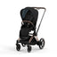 Cybex E-Priam 2 Stroller - Rose Gold/Brown Frame and Deep Black Seat