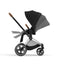 Cybex Priam 4 Stroller - Chrome/Brown Frame and Deep Black Seat Pack