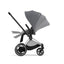 Cybex E-Priam 2 Stroller - Chrome/Black Frame and Soho Grey Seat Pack