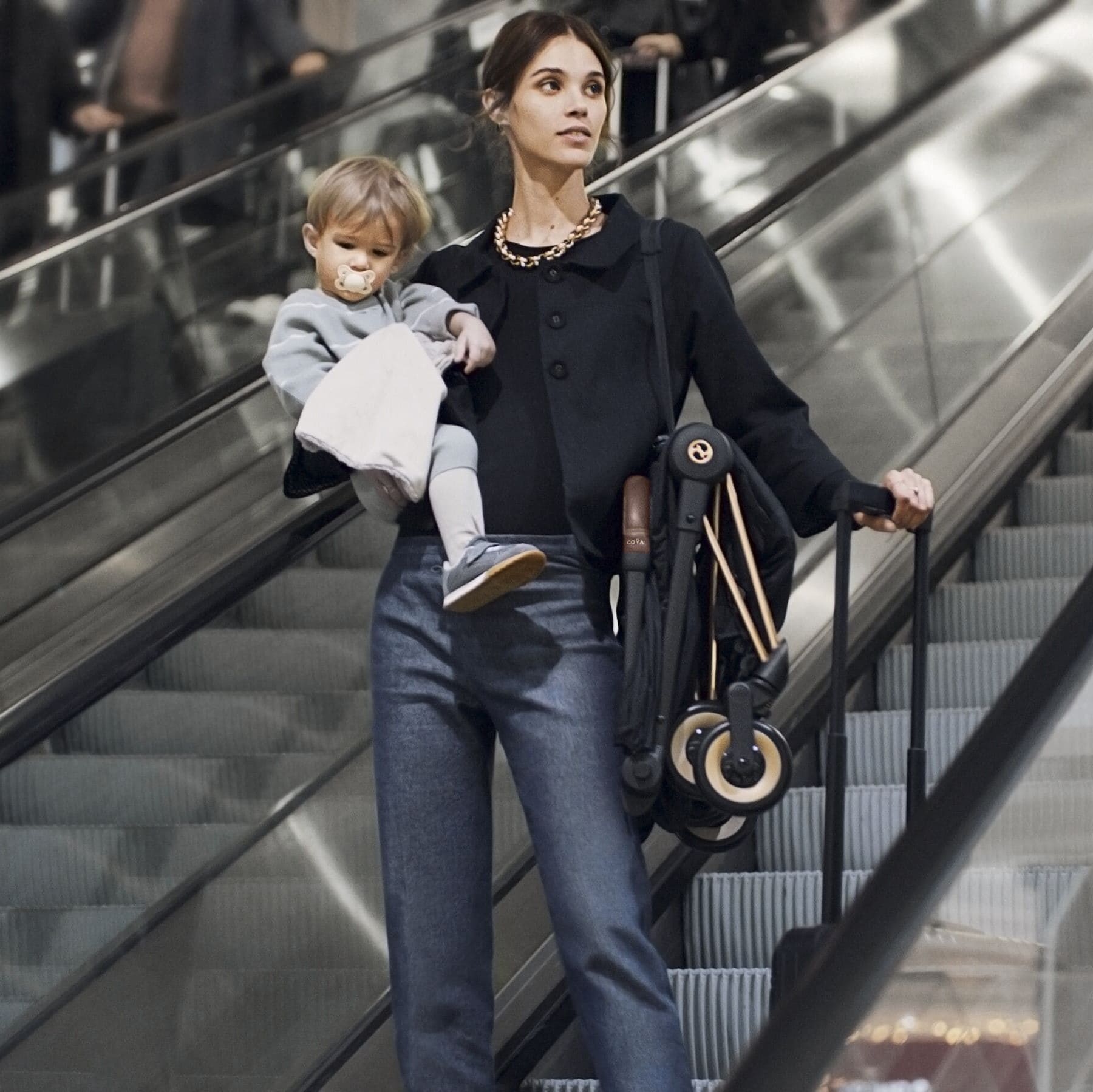 Cybex Coya Stroller Chrome/Mirage Grey - Luna Baby Store Miami