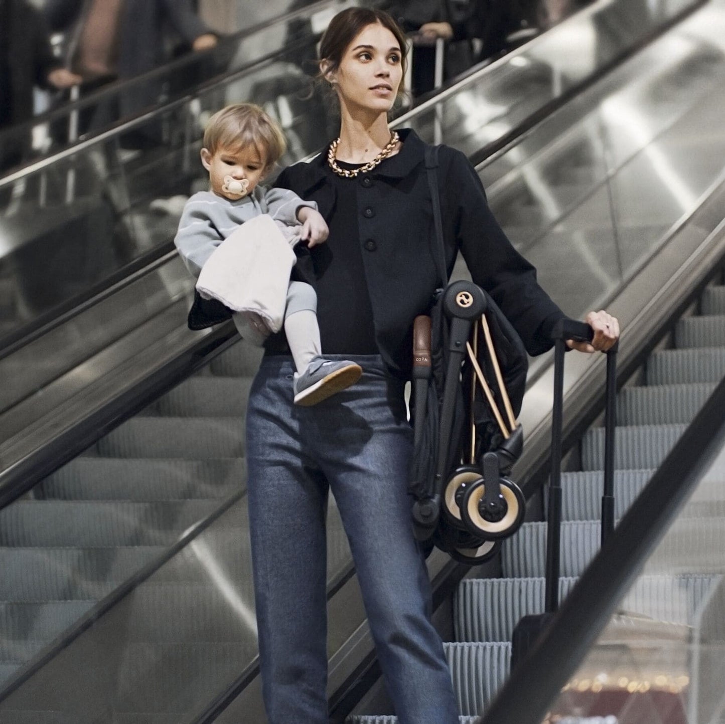 Cybex Coya Stroller Rose Gold/Sepia Black - Luna Baby Store Miami