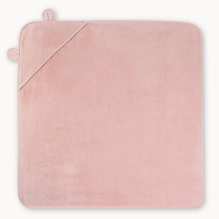 Natemia Organic Cotton Hooded Towel For Babies and Toddlers - Pink on Luna Baby Store Miami