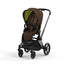 Cybex Priam 4 Stroller - Matte Black/Black Frame and Khaki Green Seat Pack