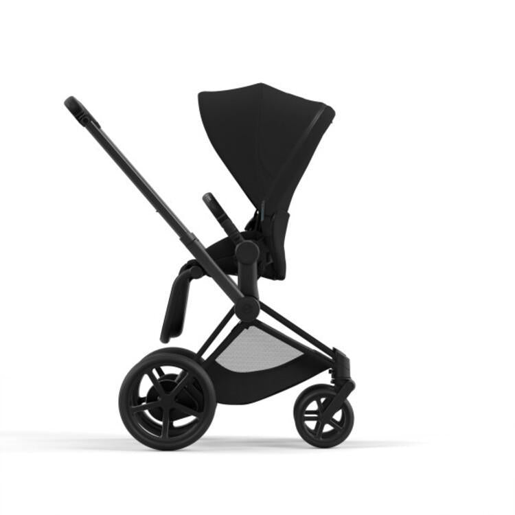 Cybex E-Priam 2 Stroller - Matte Black Frame + Deep Black Seat Pack